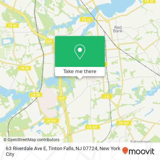 63 Riverdale Ave E, Tinton Falls, NJ 07724 map