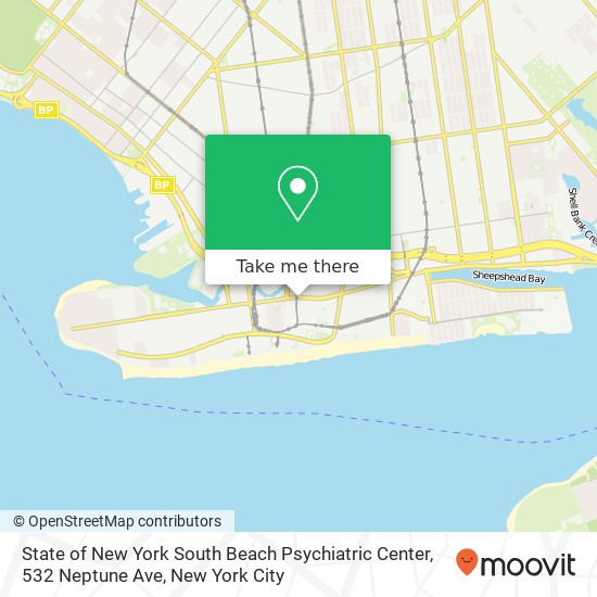 Mapa de State of New York South Beach Psychiatric Center, 532 Neptune Ave