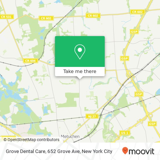 Grove Dental Care, 652 Grove Ave map