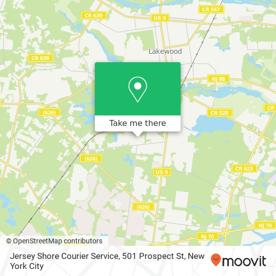 Jersey Shore Courier Service, 501 Prospect St map