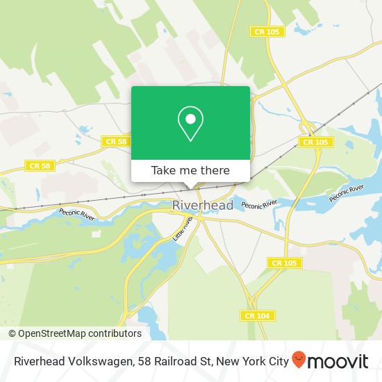 Riverhead Volkswagen, 58 Railroad St map