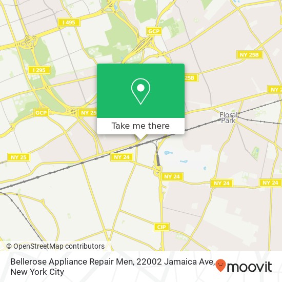 Bellerose Appliance Repair Men, 22002 Jamaica Ave map