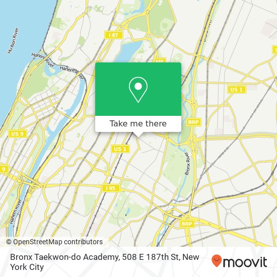 Bronx Taekwon-do Academy, 508 E 187th St map