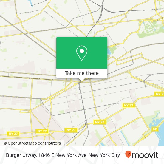 Mapa de Burger Urway, 1846 E New York Ave