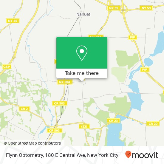 Mapa de Flynn Optometry, 180 E Central Ave