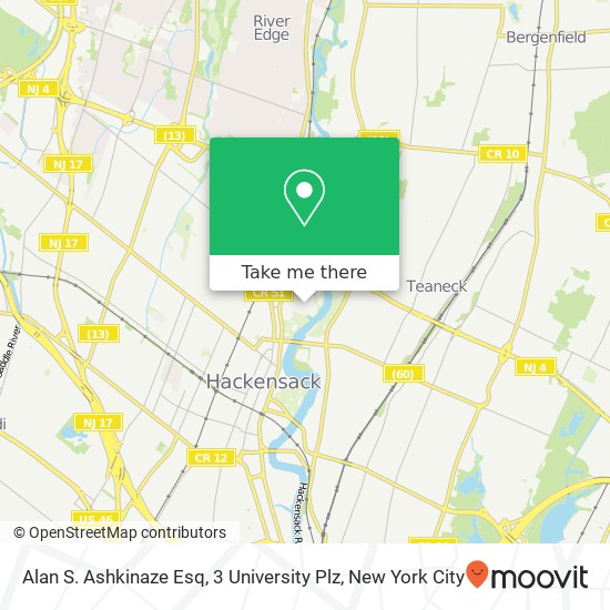 Alan S. Ashkinaze Esq, 3 University Plz map