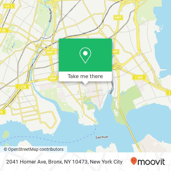 Mapa de 2041 Homer Ave, Bronx, NY 10473