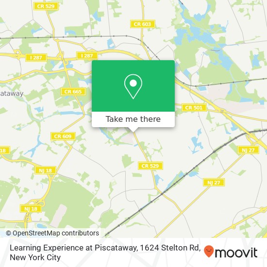 Mapa de Learning Experience at Piscataway, 1624 Stelton Rd