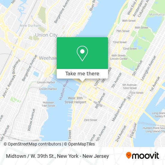 Mapa de Midtown / W. 39th St.