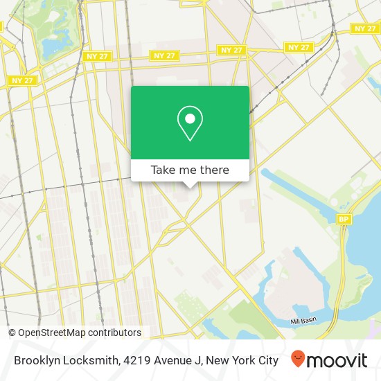 Mapa de Brooklyn Locksmith, 4219 Avenue J