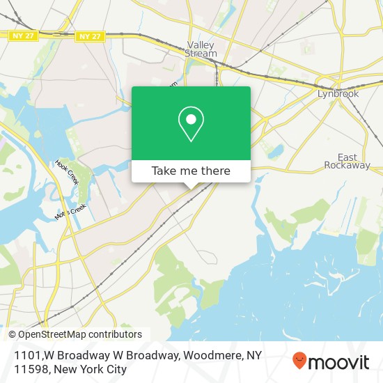 1101,W Broadway W Broadway, Woodmere, NY 11598 map