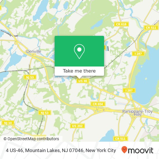 Mapa de 4 US-46, Mountain Lakes, NJ 07046