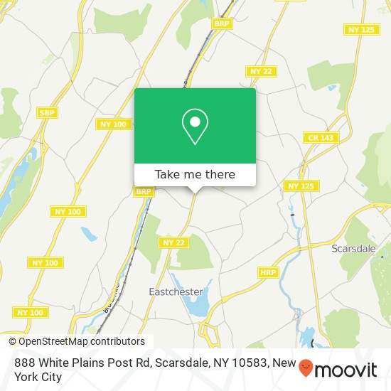 888 White Plains Post Rd, Scarsdale, NY 10583 map
