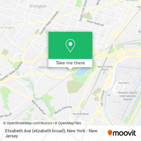 Elizabeth Ave (elizabeth broad) map