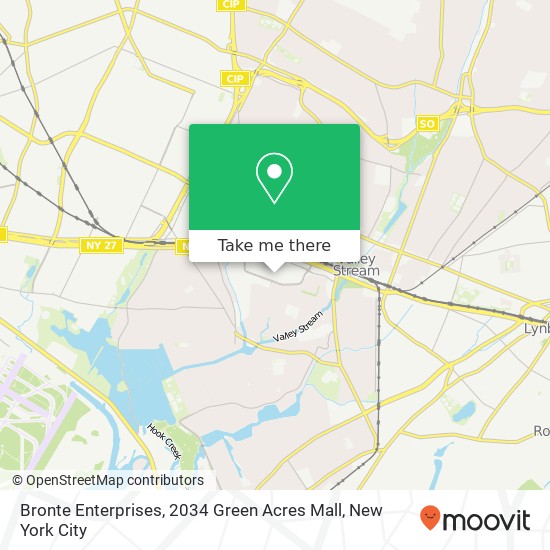 Mapa de Bronte Enterprises, 2034 Green Acres Mall