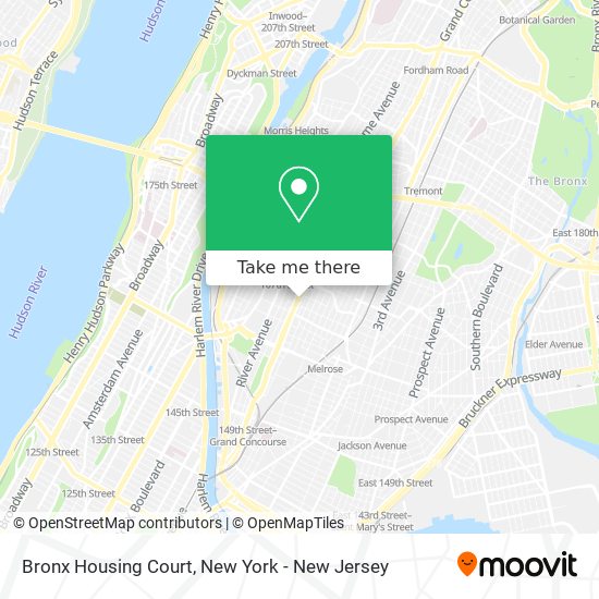 Bronx Housing Court map
