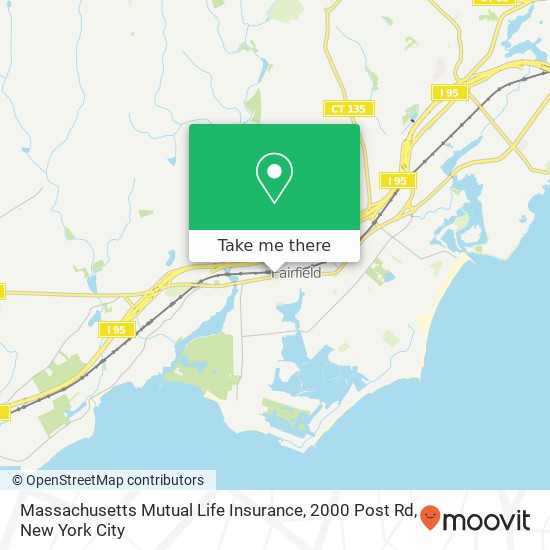 Massachusetts Mutual Life Insurance, 2000 Post Rd map