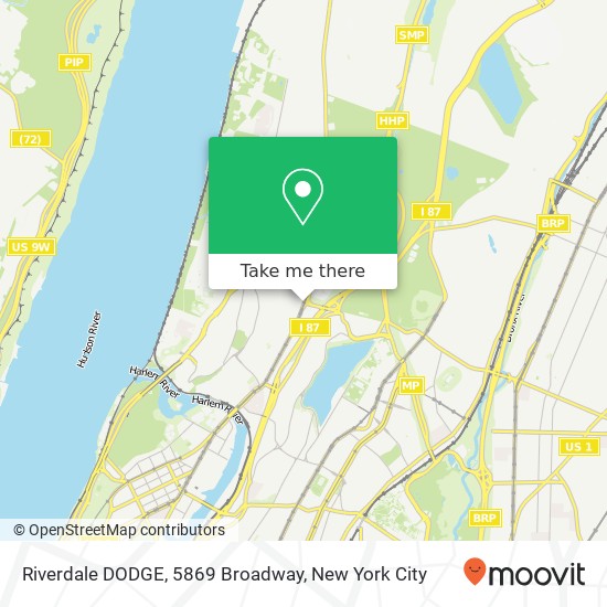 Mapa de Riverdale DODGE, 5869 Broadway