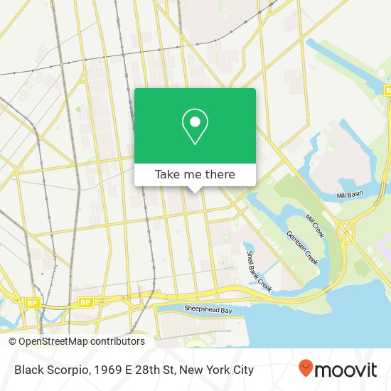 Black Scorpio, 1969 E 28th St map