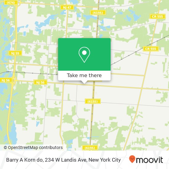 Barry A Korn do, 234 W Landis Ave map