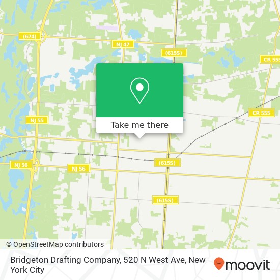 Mapa de Bridgeton Drafting Company, 520 N West Ave