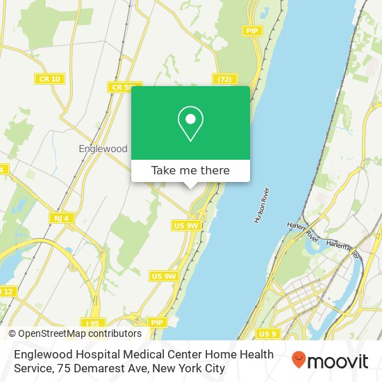 Englewood Hospital Medical Center Home Health Service, 75 Demarest Ave map