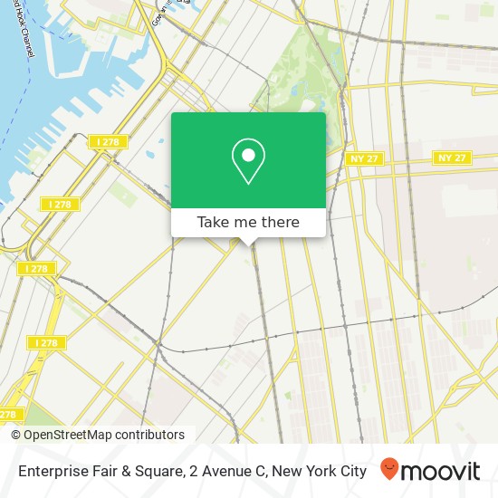 Mapa de Enterprise Fair & Square, 2 Avenue C