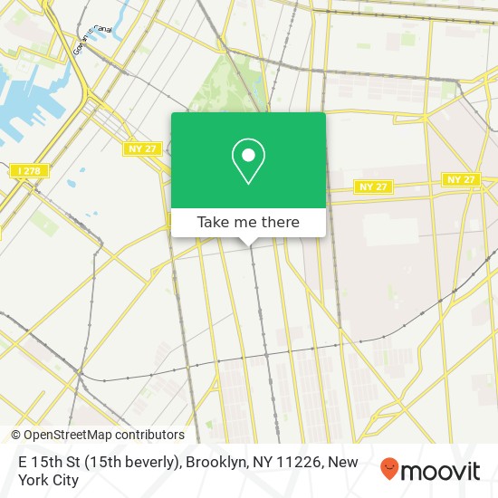 E 15th St (15th beverly), Brooklyn, NY 11226 map