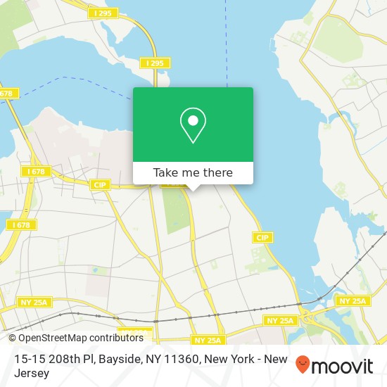 Mapa de 15-15 208th Pl, Bayside, NY 11360