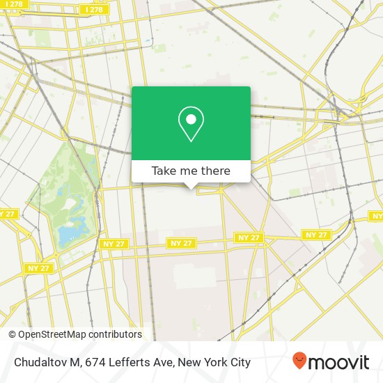 Mapa de Chudaltov M, 674 Lefferts Ave