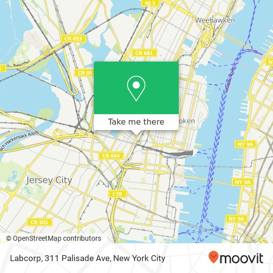 Mapa de Labcorp, 311 Palisade Ave