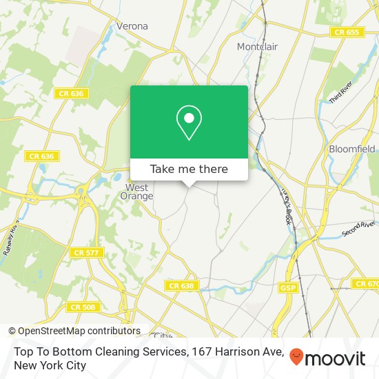 Mapa de Top To Bottom Cleaning Services, 167 Harrison Ave