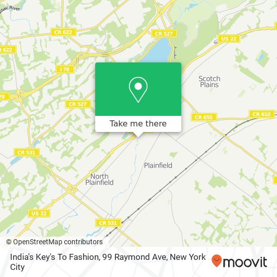 India's Key's To Fashion, 99 Raymond Ave map