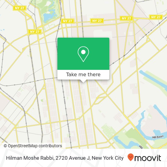 Mapa de Hilman Moshe Rabbi, 2720 Avenue J