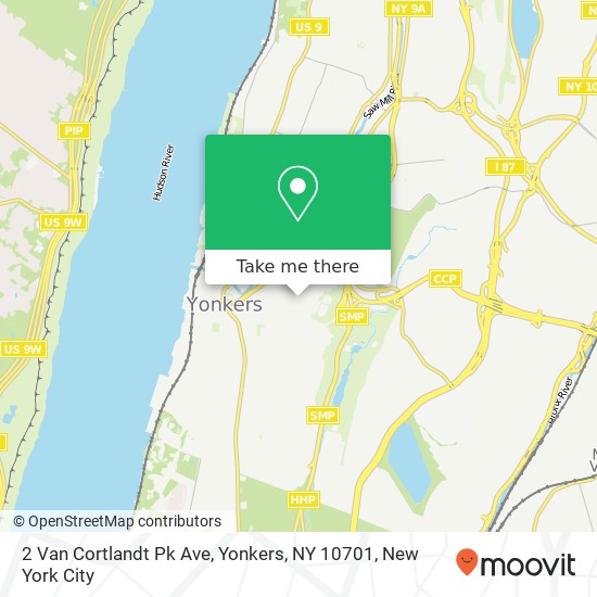Mapa de 2 Van Cortlandt Pk Ave, Yonkers, NY 10701