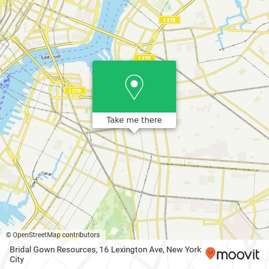 Mapa de Bridal Gown Resources, 16 Lexington Ave