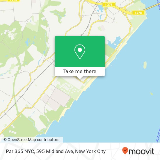 Mapa de Par 365 NYC, 595 Midland Ave