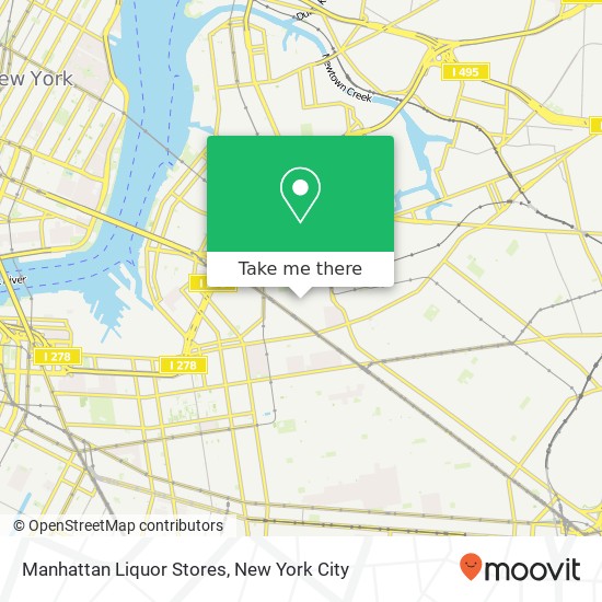 Manhattan Liquor Stores map