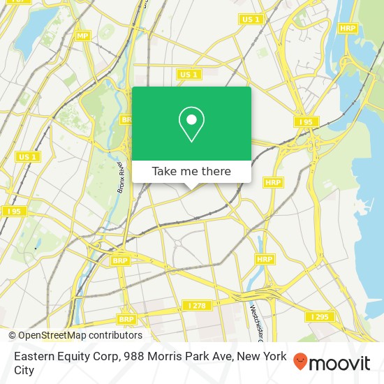 Mapa de Eastern Equity Corp, 988 Morris Park Ave