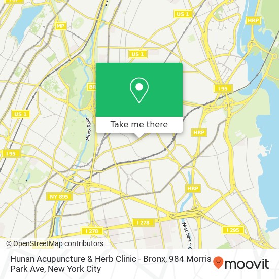Mapa de Hunan Acupuncture & Herb Clinic - Bronx, 984 Morris Park Ave