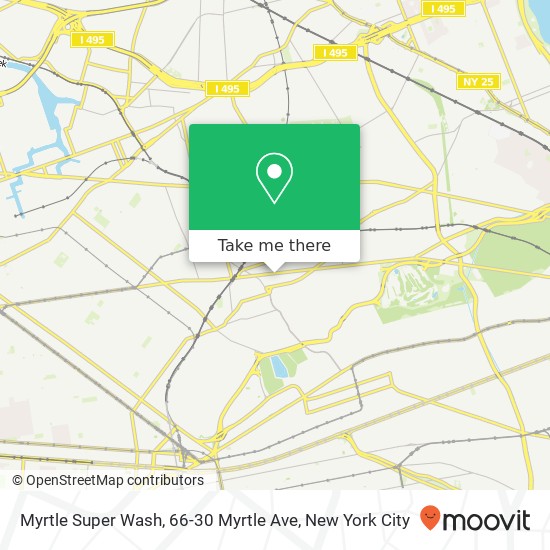 Mapa de Myrtle Super Wash, 66-30 Myrtle Ave