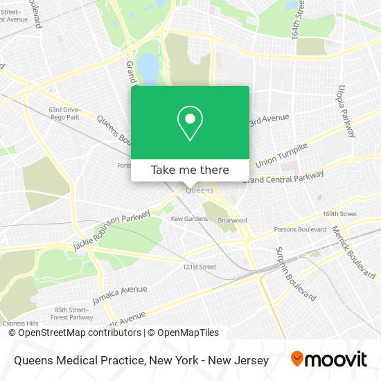 Mapa de Queens Medical Practice