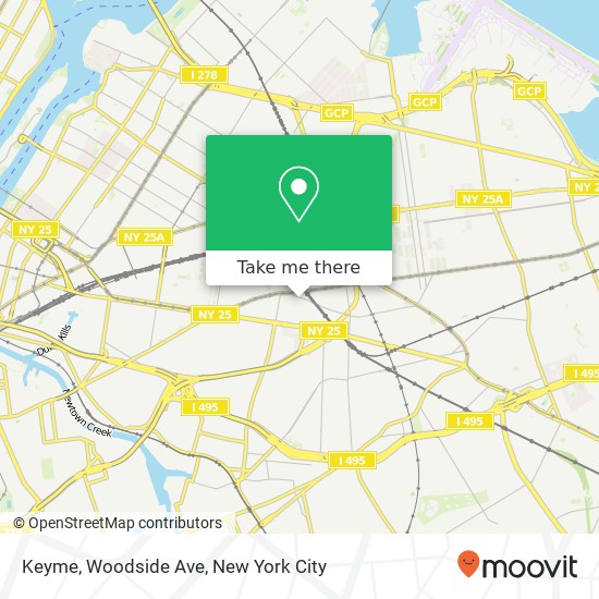 Keyme, Woodside Ave map