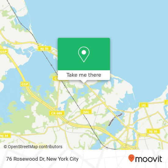 Mapa de 76 Rosewood Dr, Keyport, NJ 07735