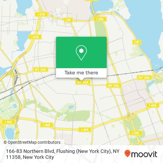 166-83 Northern Blvd, Flushing (New York City), NY 11358 map