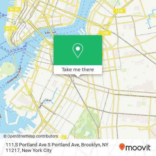 Mapa de 111,S Portland Ave S Portland Ave, Brooklyn, NY 11217