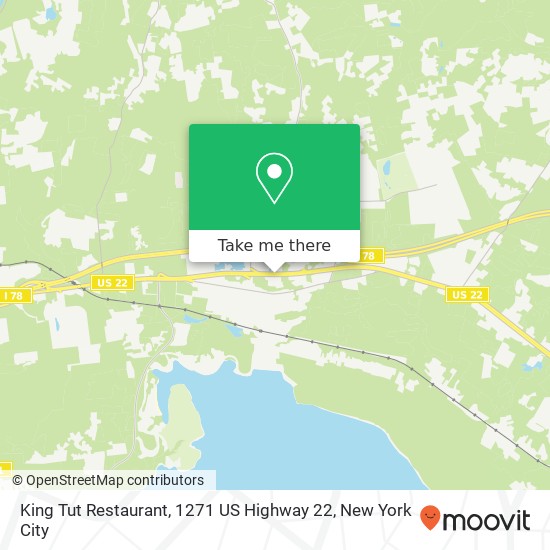 King Tut Restaurant, 1271 US Highway 22 map