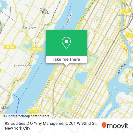 92 Equities C O Ymy Management, 201 W 92nd St map