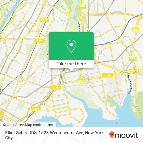 Mapa de Elliot Scher DDS, 1523 Westchester Ave
