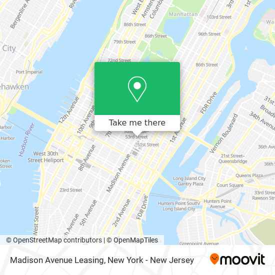 Mapa de Madison Avenue Leasing